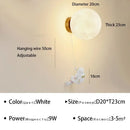 Modern astronaut cartoon wall lamp white & gold bedroom light