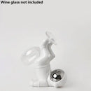 DecorBites™ Astronaut Ceramic Wine Rack: Handmade Bar Accessories, Animal Sculpture Figurine