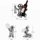 DecorBites™ Astronaut Ceramic Wine Rack: Handmade Bar Accessories, Animal Sculpture Figurine