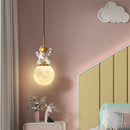 DecorBites™ Astronaut Chandelier: Personalized Children's Room Decor Lighting for Warm Atmosphere