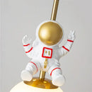 DecorBites™ Astronaut Chandelier: Personalized Children's Room Decor Lighting for Warm Atmosphere