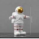 DecorBites™ Astronaut Figurines: Modern Spaceman with Moon Sculpture, Perfect Gift for Man & Boyfriend