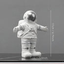 DecorBites™ Astronaut Figurines: Modern Spaceman with Moon Sculpture, Perfect Gift for Man & Boyfriend