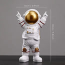 DecorBites™ Astronaut Figurines: Modern Spaceman with Moon Sculpture, Perfect Gift for Man & Boyfriend