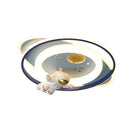 Modern blue & white astronaut kids bedroom ceiling light