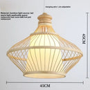 Decorbites bamboo ceiling chandelier woven pendant light for garden