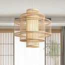 Decorbites bamboo ceiling chandelier woven pendant light for garden