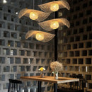 Decorbites bamboo chandelier fan design woven kitchen pendant light