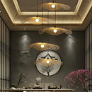 Decorbites bamboo chandelier fan design woven kitchen pendant light