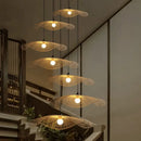 Decorbites bamboo chandelier fan design woven kitchen pendant light