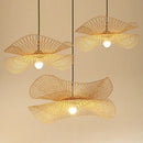 Decorbites bamboo chandelier fan design woven kitchen pendant light