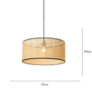 Decorbites bamboo core rattan chandelier kitchen pendant light