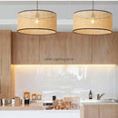 Decorbites bamboo core rattan chandelier kitchen pendant light