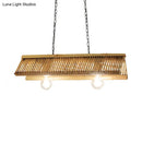 DecorBites™ Bamboo Roof Design Pendant Light with 2 Bulbs for Restaurant or Home Décor