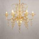 Decorbites baroque black white iron chandelier foyer led light