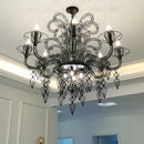 Decorbites baroque iron designer led chandelier foyer hanging lamp