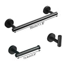 DecorBites™ Bathroom Hardware Set: Towel Bar, Robe Hook, Rack, Shelf, Tissue Holder, Hook