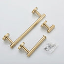 DecorBites™ Bathroom Hardware Set: Towel Bar, Robe Hook, Rack, Shelf, Tissue Holder, Hook