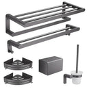 DecorBites™ Bathroom Hardware Set: Towel Rack, Shelf, Paper Holder, Towel Holder, Toilet Brush Holder