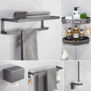 DecorBites™ Bathroom Hardware Set: Towel Rack, Shelf, Paper Holder, Towel Holder, Toilet Brush Holder