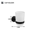 Matte black and frosted glass bathroom hardware set