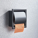 Modern matte black roll paper holder & towel rack bathroom storage