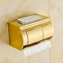 DecorBites™ Bathroom Paper Phone Holder Shelf Towel Rack Toilet Tissue Box Silver Gold