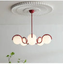 Modern gold & frosted glass pendant light – living room chandelier