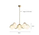 Modern gold & frosted glass pendant light – living room chandelier
