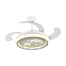 Decorbites bird nest white deer ceiling fan with light bedroom