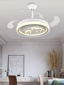 Decorbites bird nest white deer ceiling fan with light bedroom