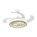 Decorbites bird nest white deer ceiling fan with light bedroom