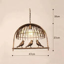 Decorbites birdcage led chandelier black and white bedroom light