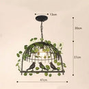 Decorbites birdcage led chandelier black and white bedroom light