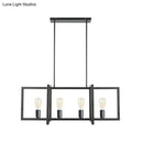 DecorBites™ Black 4-Head Industrial Metal Pendant Light for Living Room