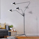 Decorbites black aluminum 3 arm floor lamp for living room