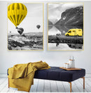 Black and White Landscape Canvas Set