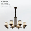 Decorbites black art crystal chandelier bronze living room lighting