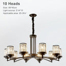 Decorbites black art crystal chandelier bronze living room lighting