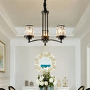 Decorbites black art crystal chandelier bronze living room lighting