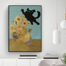 Black Cat Canvas Wall Art