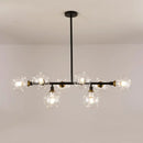 Modern black dimpled glass ball pendant light for dining rooms