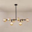 Modern black dimpled glass ball pendant light for dining rooms