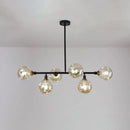 Modern black dimpled glass ball pendant light for dining rooms