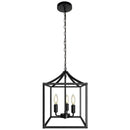 Decorbites black farmhouse chandelier lantern dining room pendant light