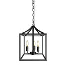Decorbites black farmhouse chandelier lantern dining room pendant light