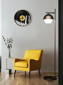 Minimalist black glass ball floor lamp for living room lighting