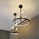 DecorBites™ Black Glass Ball LED Pendant Chandelier for Dining Room, Kitchen, and Restaurant