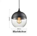 Modern black glass pendant light set of 3 for dining room
