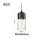 Modern black glass pendant light set of 3 for dining room